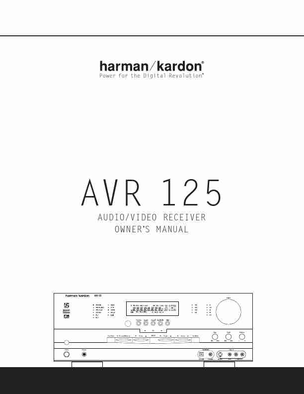 Harman-Kardon Stereo System AVR 125-page_pdf